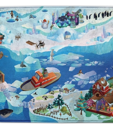 Edukativna 3D prostirka-tepih Putovanje na Severni pol 130x180